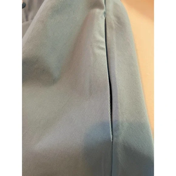 New GownTown Womens 1950s Cape Collar Vintage Swing Stretchy Blue White Dress 2X - Picture 8 of 12